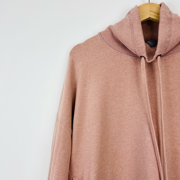 Sweaty Betty Pink Oversized High Neck Logo Dip Hem Yoga Gym Hoodie UK M - Picture 7 of 12